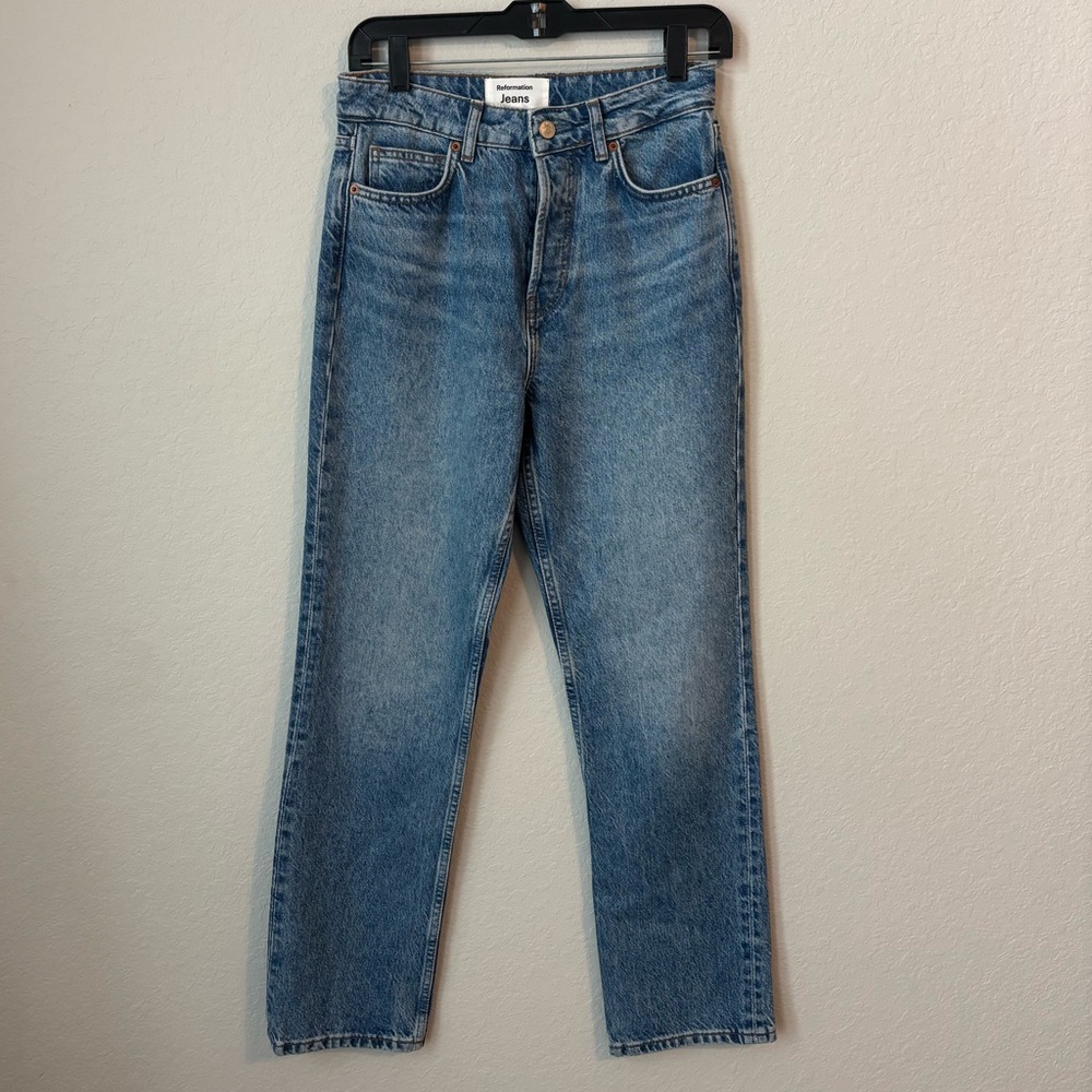 Reformation Cynthia High Rise Straight Jeans - Picture 2 of 11
